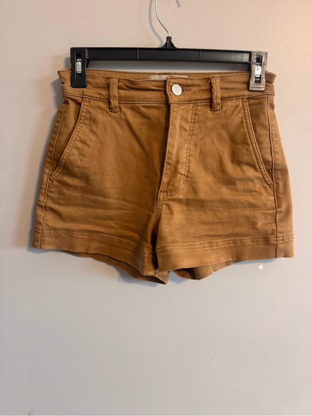 Everlane Women’s Size 00 Brown High Rise Cotton Stretch Chino Shorts 3in